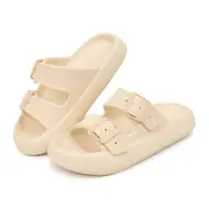 Fashion Buckle Thick Platform Slippers Women Home Soft Sole eva Cloud Slides Sandals Woman 2025 Summer Non Slip Beach Flip Flops 991