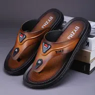 House Beach Walk Around Home Flip Flops Platform Outdoor Indoor Sandals Man Slippers for Men Comfort Shoes Clappers 2025 Fashion 610001002