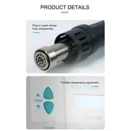 QUICK Original 861DW 1000W Heat Gun Lead Free Hot Air Soldering Station Rework Station+Nozzle With Replace Hot Gun Handle Core 1030