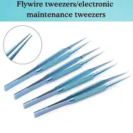 Titanium Alloy Tweezers Professional Maintenance Tool 0.15mm Microscope Tweezers For Repair Fingerprint Mobile Phone Motherboard 730001028
