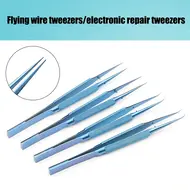 Precision Titanium Alloy Tweezers Professional Repair Fingerprint Fly Line Phone Motherboard Antimagnetic Electronics Forceps 1029