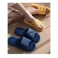 Solid Colour Men's Slippers Bathroom Anti-slip Massage Sandals Women Simple Soft Bottom Health Shoes 1024