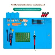 Silicone Repair Pad Thick Soldering Heat-Resistant Blue Soldering Mat Insulation No Lead Antistatic Work Pad PC Repair 290001043
