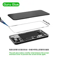 2UUL 30ML Guru Glue Soft Buffer Adhesive For Mobile Phone Middle Frame/LCD Screen/Back Cover Rear Glass Rework Bonding Glue Tool 1041