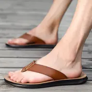 Size 38-47 New Flip-flops For Men Casual Cool Beach Summer Shoes Hotel Slippers Man Light Flats Luxe Men's Shoes 1022