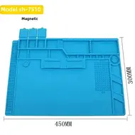 Silicone Repair Pad Thick Soldering Heat-Resistant Blue Soldering Mat Insulation No Lead Antistatic Work Pad PC Repair 1043