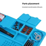 Silicone Repair Pad Thick Soldering Heat-Resistant Blue Soldering Mat Insulation No Lead Antistatic Work Pad PC Repair 1043