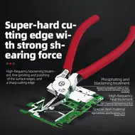 JTX CR-2 C-RV Steel Precision Ultra-Hard Cutting Pliers for Remove Motherboard Shielding Cover 1072