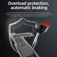 JTX GP-1 Type-C 5-Speed Regulation Torque IC Chip Polishing Pen with 6Pcs Grinding Head 1085