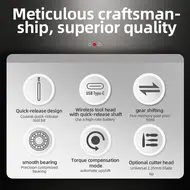 JTX GP-1 Type-C 5-Speed Regulation Torque IC Chip Polishing Pen with 6Pcs Grinding Head 1085