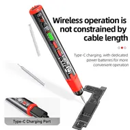 JTX GP-1 Type-C 5-Speed Regulation Torque IC Chip Polishing Pen with 6Pcs Grinding Head 1085