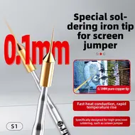 JTX S1 0.1mm Ultra-Fine Pure Copper Soldering Iron Tip Special for Screen Jumper Repair 1080