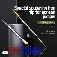 JTX S1 0.1mm Ultra-Fine Pure Copper Soldering Iron Tip Special for Screen Jumper Repair 1080