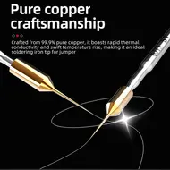 JTX S1 0.1mm Ultra-Fine Pure Copper Soldering Iron Tip Special for Screen Jumper Repair 1080