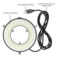 Luowei LS03 High-Brightness High-Lumen 72LED Microscope Ring Light Source 1133