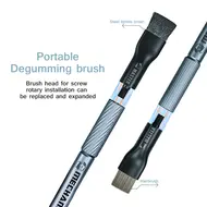Mechanic Pig Hair Brush + Steel Brush for Motherboard IC Debonding Glue Cleaning 1148