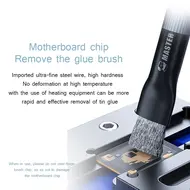 Mechanic Pig Hair Brush + Steel Brush for Motherboard IC Debonding Glue Cleaning 1148