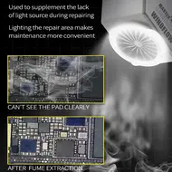 Mechanic WindFlow X Powerful Microscope Fume Smoking Instrument with Light for Microscopes Welding Repair 1117