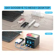 Mijing PD100 100W Smart Multi-Port Fast Charging Station Supports QC / PD Fast Charging & Wireless Charging 1095