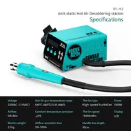 RF4 RF-H2 1000W Fast Desoldering Hot Air Gun Soldering Station Digital Display Intelligent BGA Rework Station To PCB Chip Repair 1123