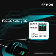 RF4 RF-MC08 150W Full-color Smart LCD Display Multi-Port Charging Station for Mobile Phone / Laptop 1090