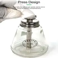 Relife RL-055 150ml Automatic Push-type Copper Core Metal Straw Alcohol Glass Bottle 1032