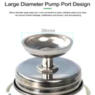 Relife RL-055 150ml Automatic Push-type Copper Core Metal Straw Alcohol Glass Bottle 1032