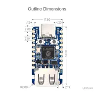 RP2350-USB-A Mini Development Board with USB Port Based on Raspberry Pi RP2350A 1131