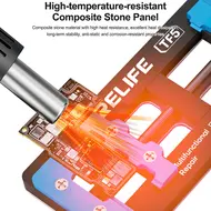 RELIFE TF5 Motherboard Repair Fixture Jig High Temp Resistant For Phone PCB CPU Chip Holder with Adhesive Removal Slot Tool 1060