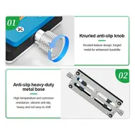 RELIFE TF5 Motherboard Repair Fixture Jig High Temp Resistant For Phone PCB CPU Chip Holder with Adhesive Removal Slot Tool 1060