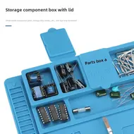 Silicone Repair Pad Thick Soldering Heat-Resistant Blue Soldering Mat Insulation No Lead Antistatic Work Pad PC Repair 1043