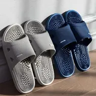 Solid Colour Men's Slippers Bathroom Anti-slip Massage Sandals Women Simple Soft Bottom Health Shoes 610001024