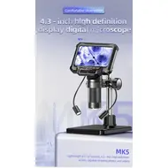 1600X Digital Microscope with 4.3inch IPS Screen Coin Microscope 1080P Video Microscope for Adult Kid Coin Magnifier with 8 LEDs 1048