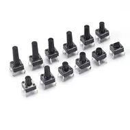 50pcs 6X6 / 4.3/ 5/6/7/8/8.5/9/10/11/12/13/14/15MM Tact Switch Push Button 12V 4PIN DIP Micro Momentary Tactile Push Button 1195