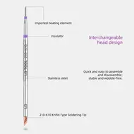 LB Tool 210-K10 C210 Heating Core with 10Pcs Replaceable Knife-Type Head for Camera Soldering Applications 1211