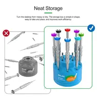Relife RL-078A 360° Rotating Large capacity 14-Hole Screwdriver Storage Box 1164