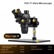 YCS 71 Ultra Trinocular Macroscopic Co-visual Stereo Microscope for Soldering Repair 1184