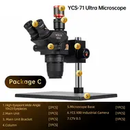 YCS 71 Ultra Trinocular Macroscopic Co-visual Stereo Microscope for Soldering Repair 1184