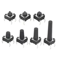 50pcs 6X6 / 4.3/ 5/6/7/8/8.5/9/10/11/12/13/14/15MM Tact Switch Push Button 12V 4PIN DIP Micro Momentary Tactile Push Button 1195