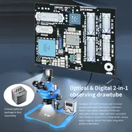 JCID M3750A 7-50X Synchronous Zoom Trinocular Stereo Microscope with Aluminum Alloy Base 29