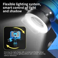 JCID M3750A 7-50X Synchronous Zoom Trinocular Stereo Microscope with Aluminum Alloy Base 29