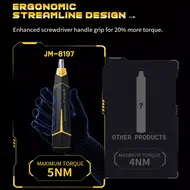 Jakemy JM-8197 16-in-1 Manual High Hardness Precision Magnetic Screwdriver with 14 Bits 28
