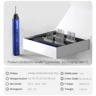Mechanic ES240 24-in-1 Manual / Electric Mode Screwdriver Set for Mobile Phone Repair 15