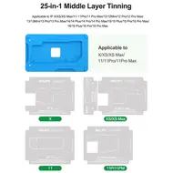 Relife RL-601T 25-in-1 Middle Layer BGA Reballing Platform Set for iPhone X to 16Pro Max 13