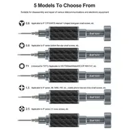 Relife RL-729A Steel Cannon King 5-in-1 Carbon Fiber Finish + S2 Steel 2D Screwdriver Set 19