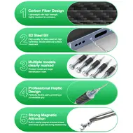 Relife RL-729A Steel Cannon King 5-in-1 Carbon Fiber Finish + S2 Steel 2D Screwdriver Set 19