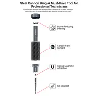 Relife RL-729A Steel Cannon King 5-in-1 Carbon Fiber Finish + S2 Steel 2D Screwdriver Set 19