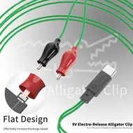 2uul PW03 9V Electro-Release Alligator Clip with Type-C Port for iPhone 16 Battery Adhesive Removal 65
