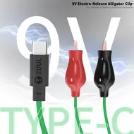 2uul PW03 9V Electro-Release Alligator Clip with Type-C Port for iPhone 16 Battery Adhesive Removal 65