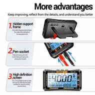 ANENG 613 3 in 1 Perpetual Calendar Temperature Hygrometer 4000 Counts Digital AC / DC Curent Voltage Resistance Smart Multimeter 91